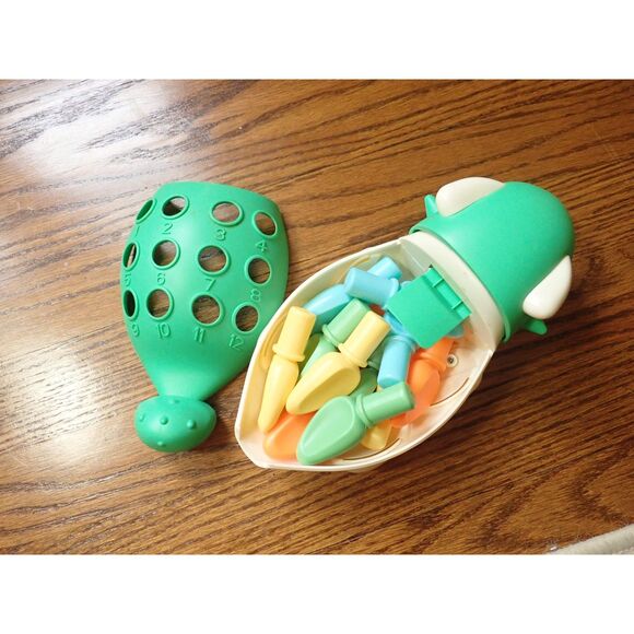 Shape Sorter Wonder Cube Dinosaur B Toy Wooden Vintage Fisher Price Lot Toys - Picture 9 of 11